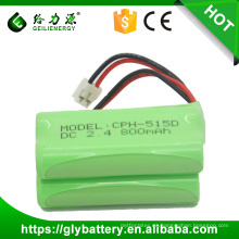 800mah 2.4v ni-mh batería recargable aaa nimh battery pack Cordless phone Batteries